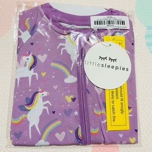 SOLD Little sleepies unicorn shortie 6-12 month